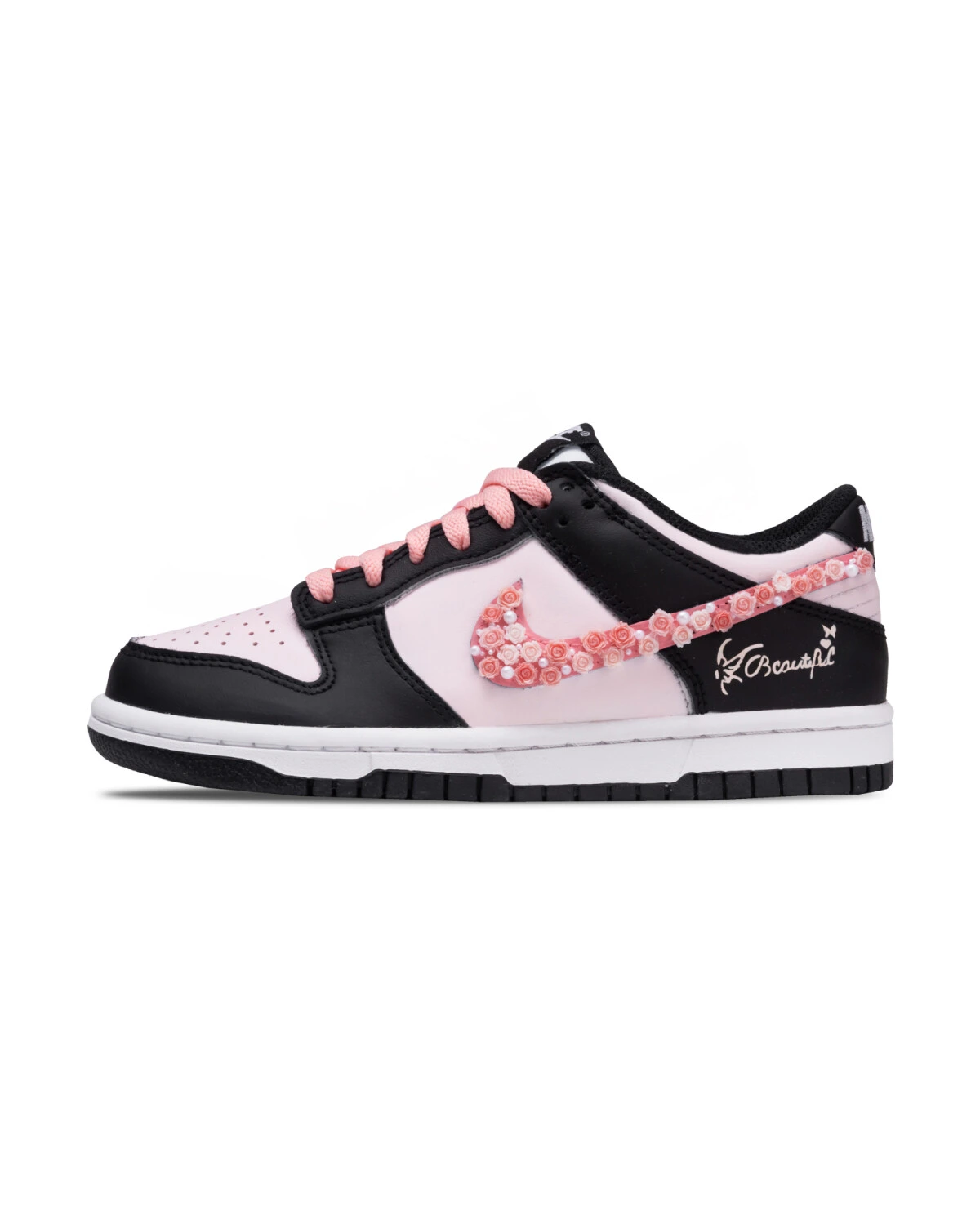 Nike Dunk unisex кроссовки черно-розовые износостойкие картинка