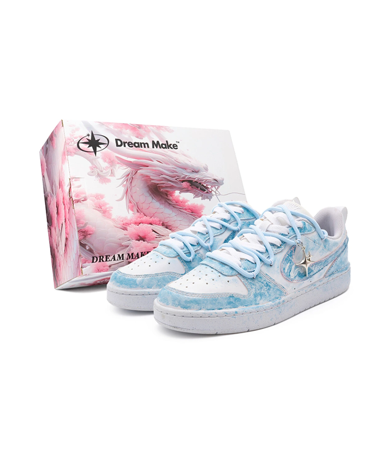 Nike Court Borough детские кроссовки кожаные белые с амортизацией картинка