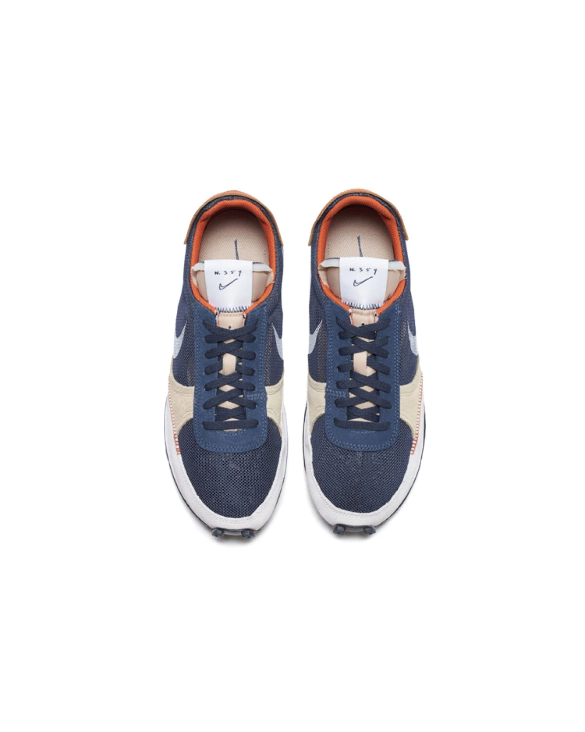 Nike Daybreak Type Type унисекс повседневные кроссовки из сетчатой ткани сине-белые с красным картинка