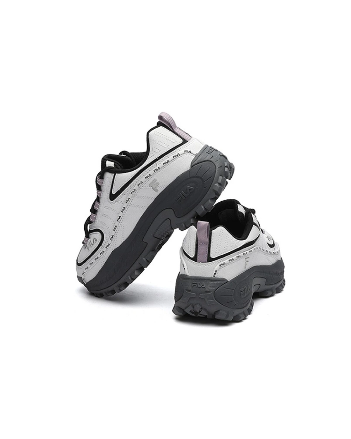 FILA Fashion Sneakers женские кроссовки серо-черные с толстой подошвой картинка