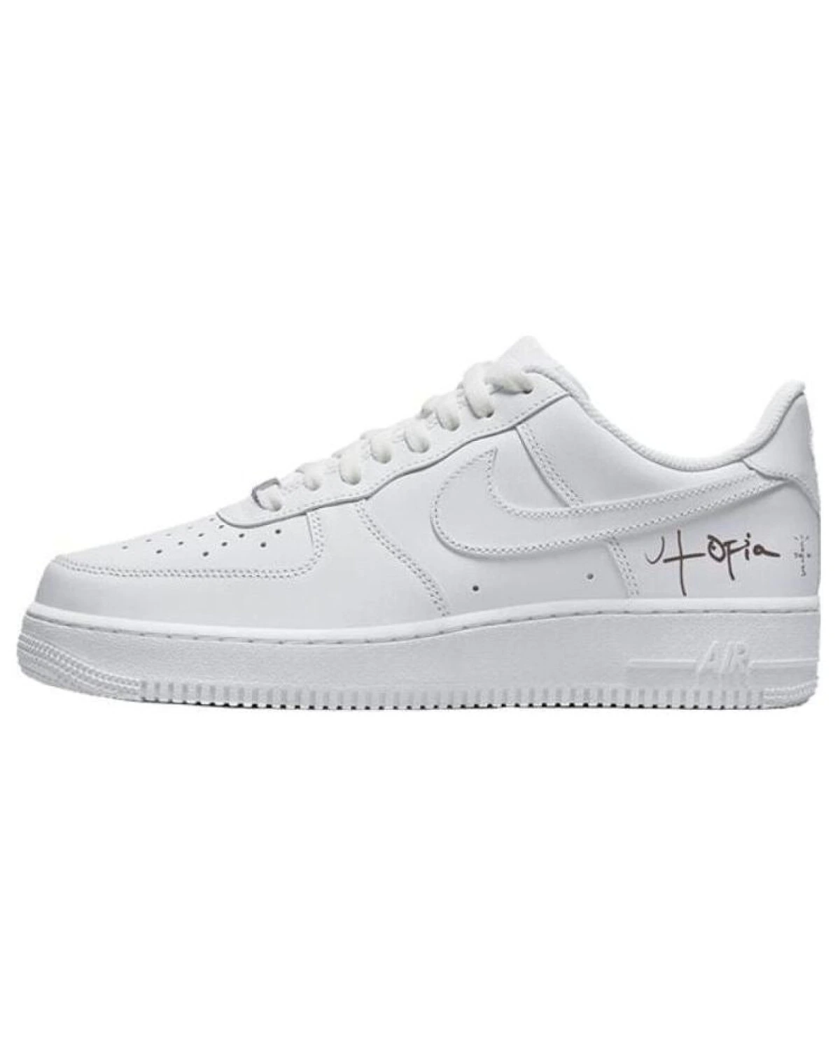 Nike Air Force 1 унисекс кроссовки белые повседневные картинка