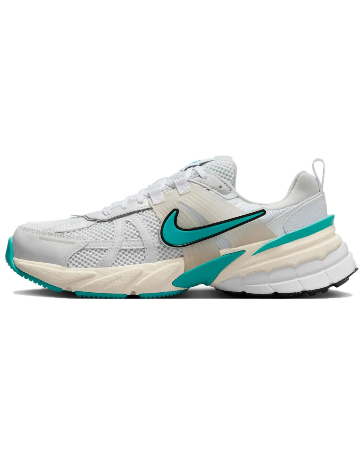 Nike V2K Run унисекс кроссовки повседневные бело-бежево-зеленые картинка