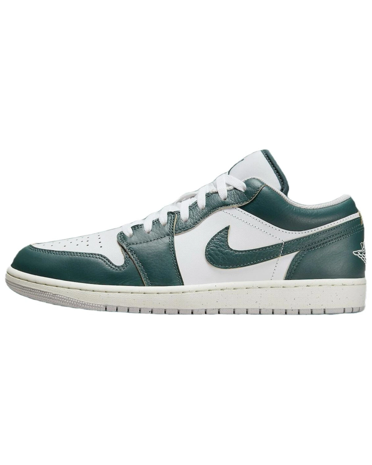 Jordan Air Jordan 1 унисекс кроссовки кожаные зелено-белые картинка