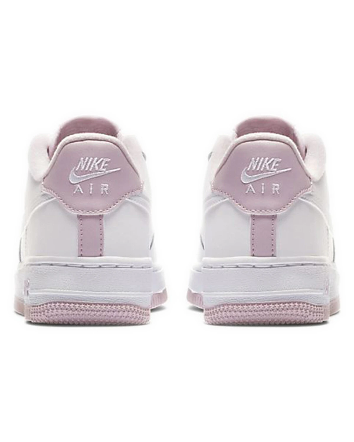 Nike Air Force 1 детские кеды кожаные бело-розовые картинка