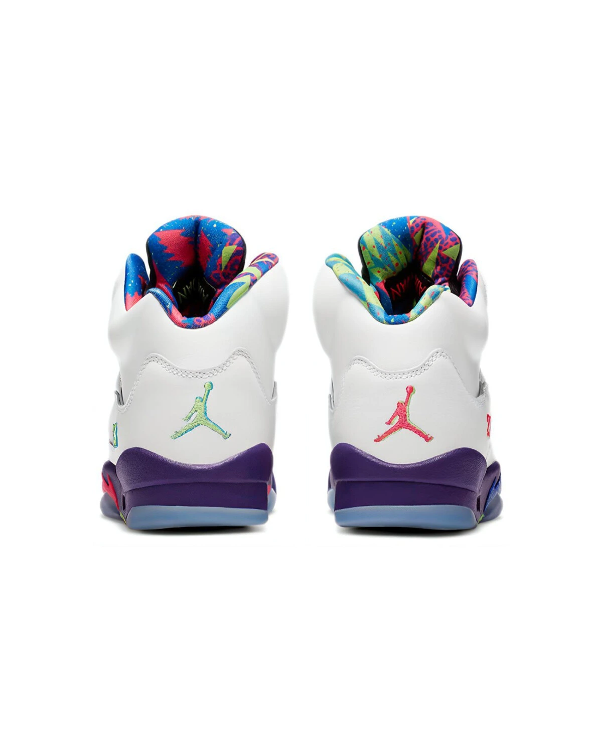 Jordan Air Jordan 5 Retro детские кроссовки бело-фиолетовые с амортизацией картинка