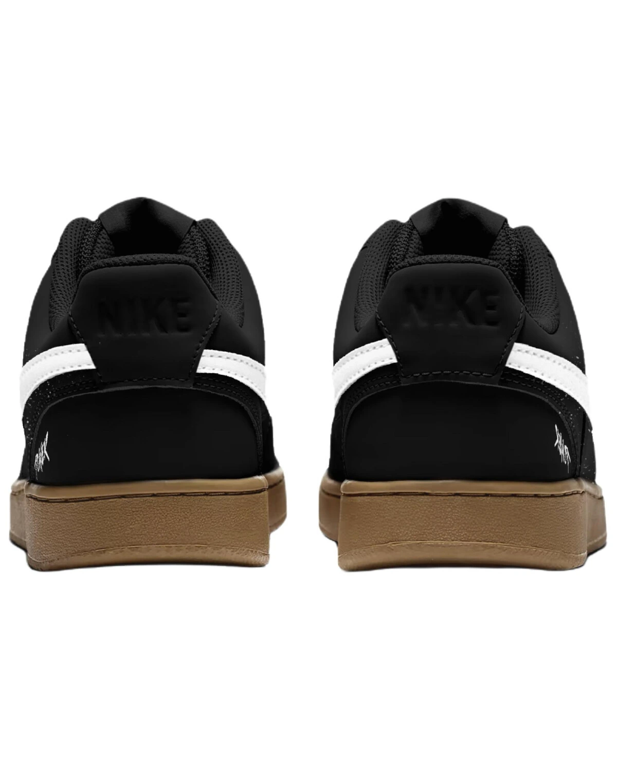 Nike Court Vision 1 мужские кроссовки черно-коричневые повседневные картинка