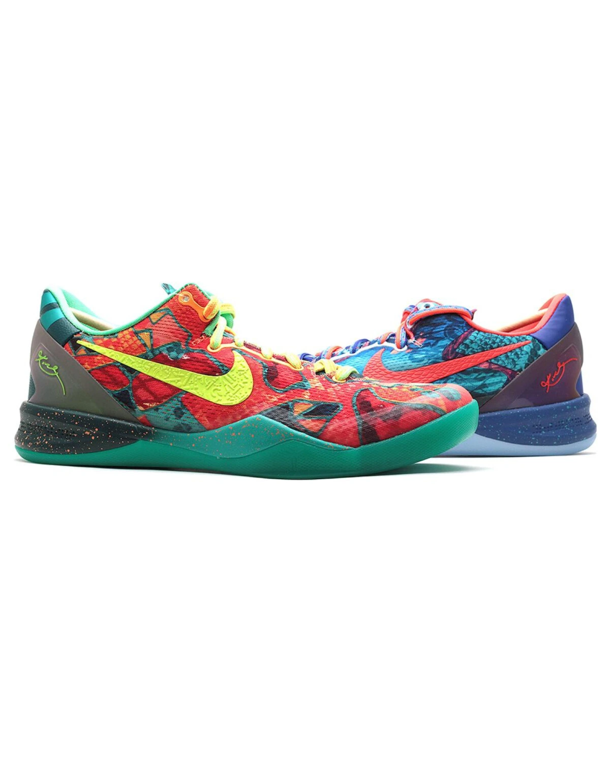 Nike Kobe 8 What The Kobe (WTK) мужские баскетбольные кроссовки оранжево-синие картинка