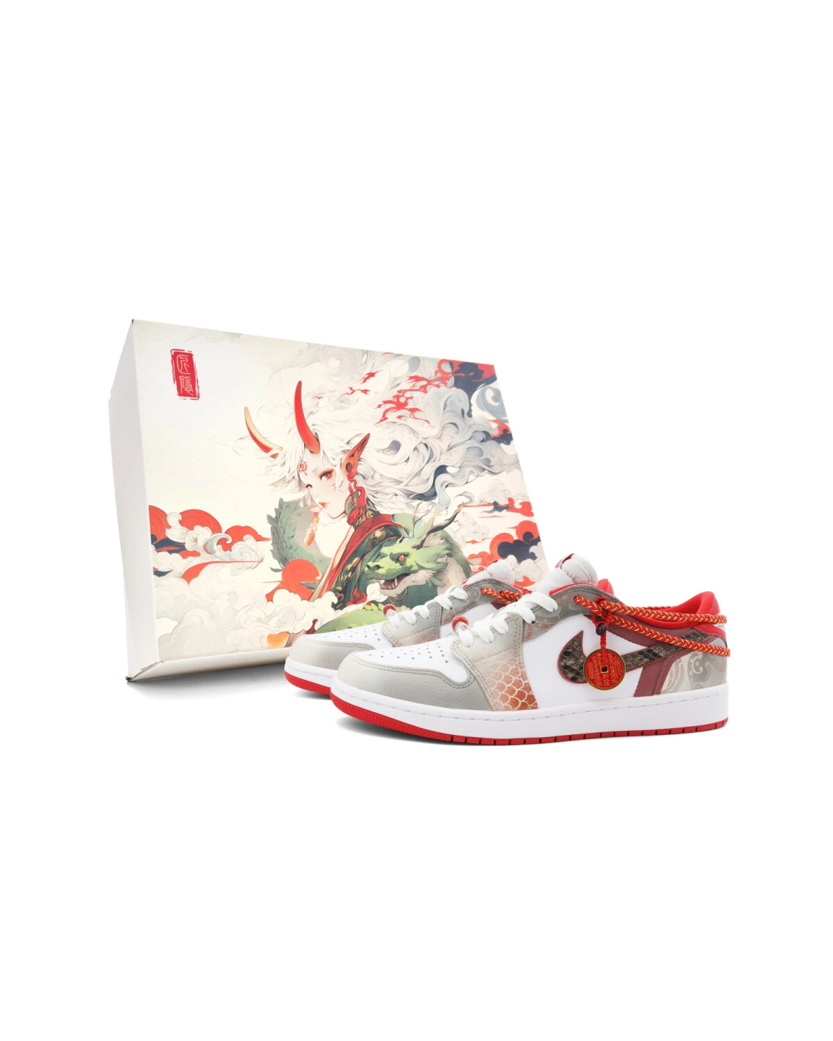 Jordan Air Jordan 1 Low OG CNY Edition кроссовки износостойкие картинка