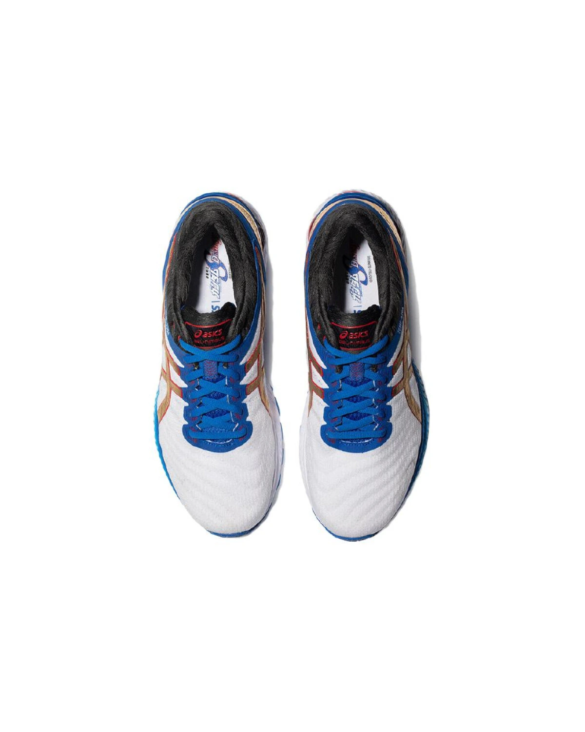 Asics GEL-Nimbus 22 мужские спортивные кроссовки для бега белые с синим картинка