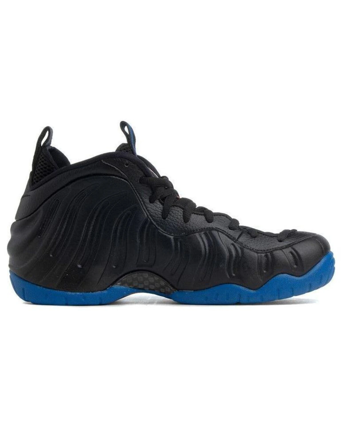 Nike Foamposite Pro унисекс высокие кроссовки черные с оранжевым и синим картинка