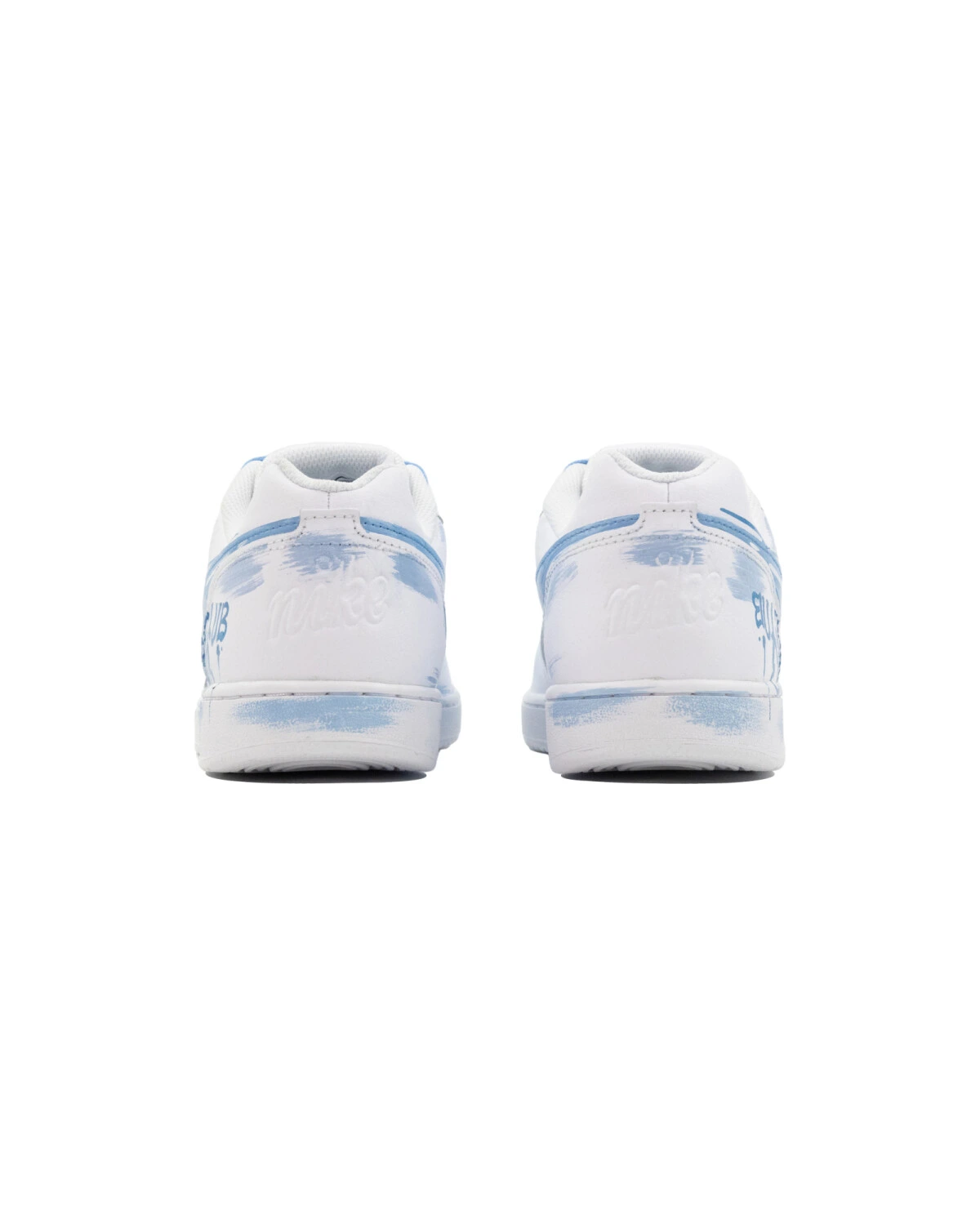Nike EBERNON унисекс кроссовки с голубым граффити белого цвета картинка