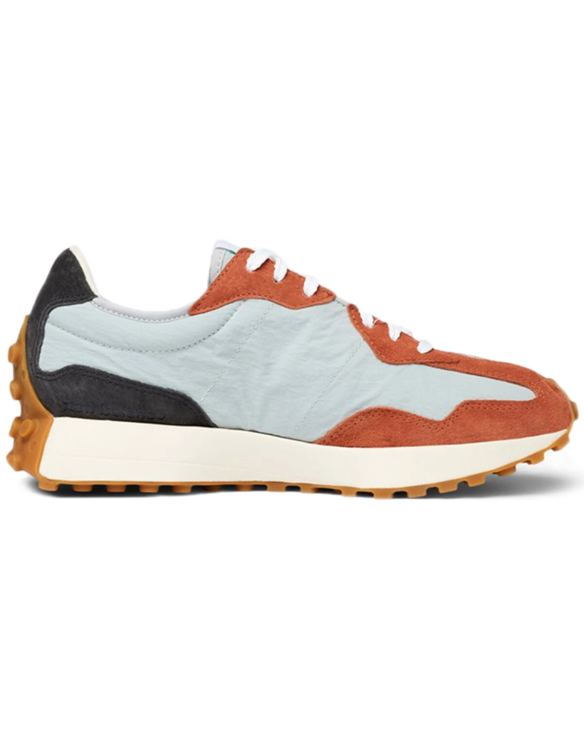 New Balance MS327 unisex кроссовки кожаные оранжево-голубые картинка
