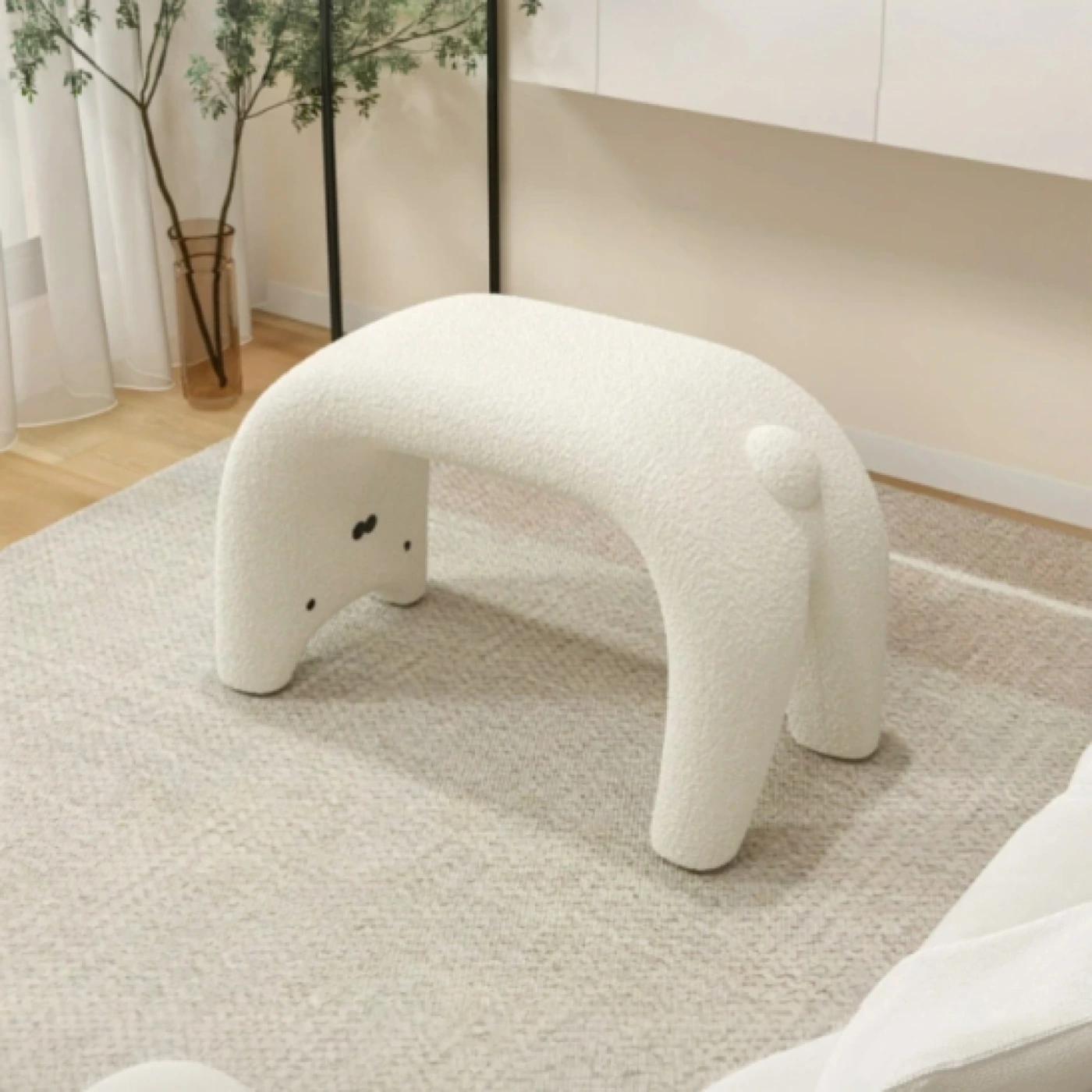 Табурет для гостиной (белый) картинка