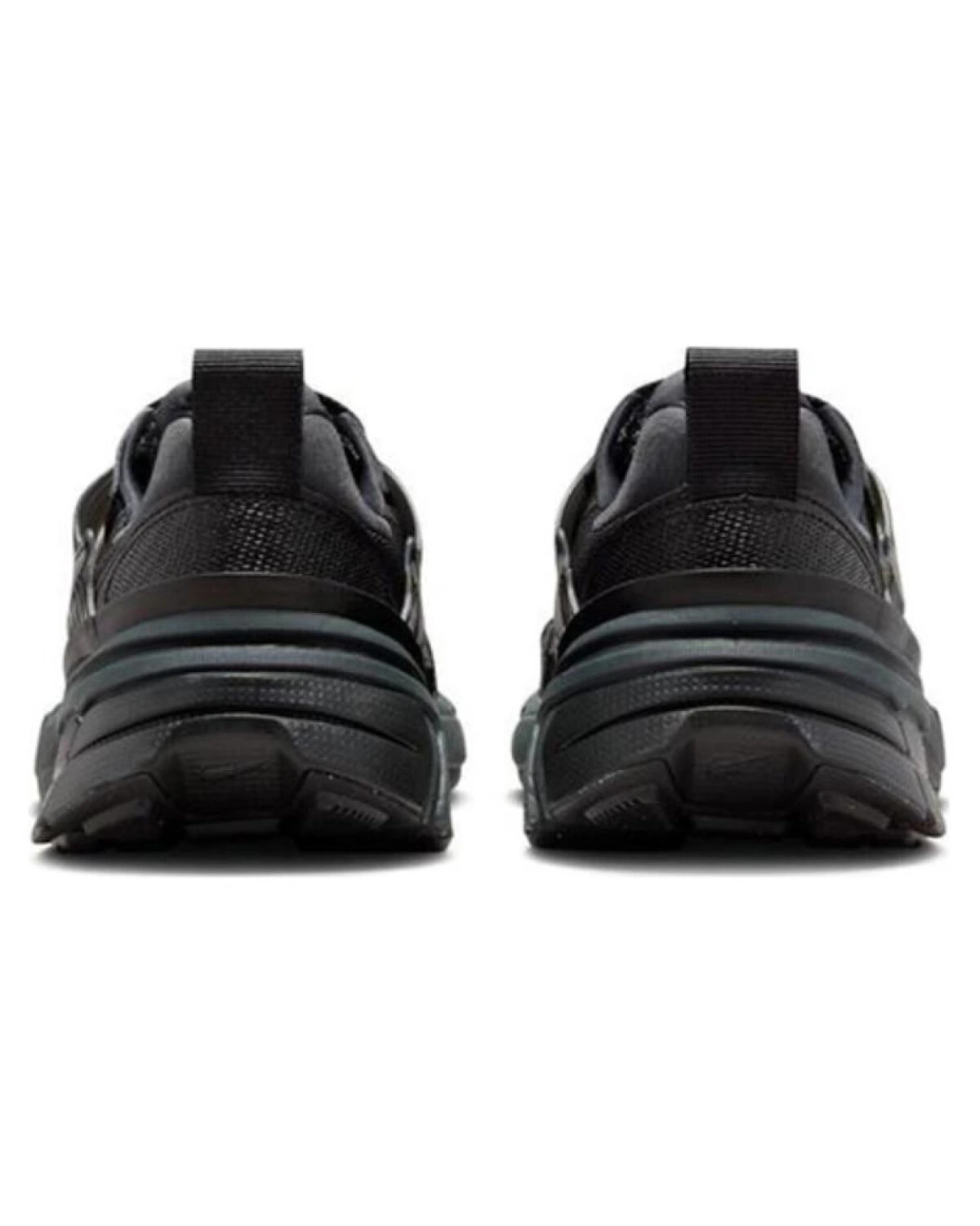 Nike V2K Run унисекс кроссовки черные на шнуровке с платформой картинка