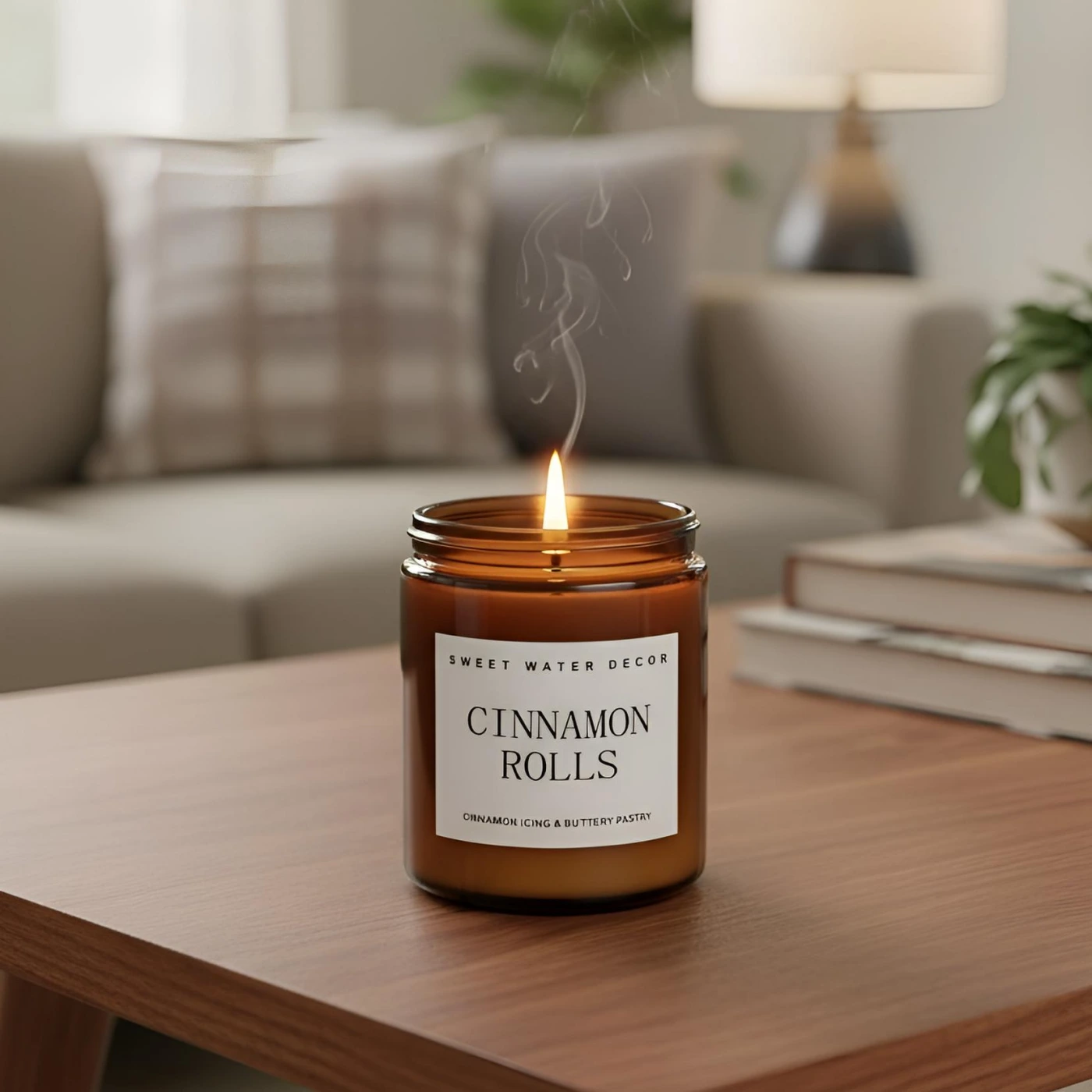 Соевая ароматическая свеча в банке в стиле ретро картинка