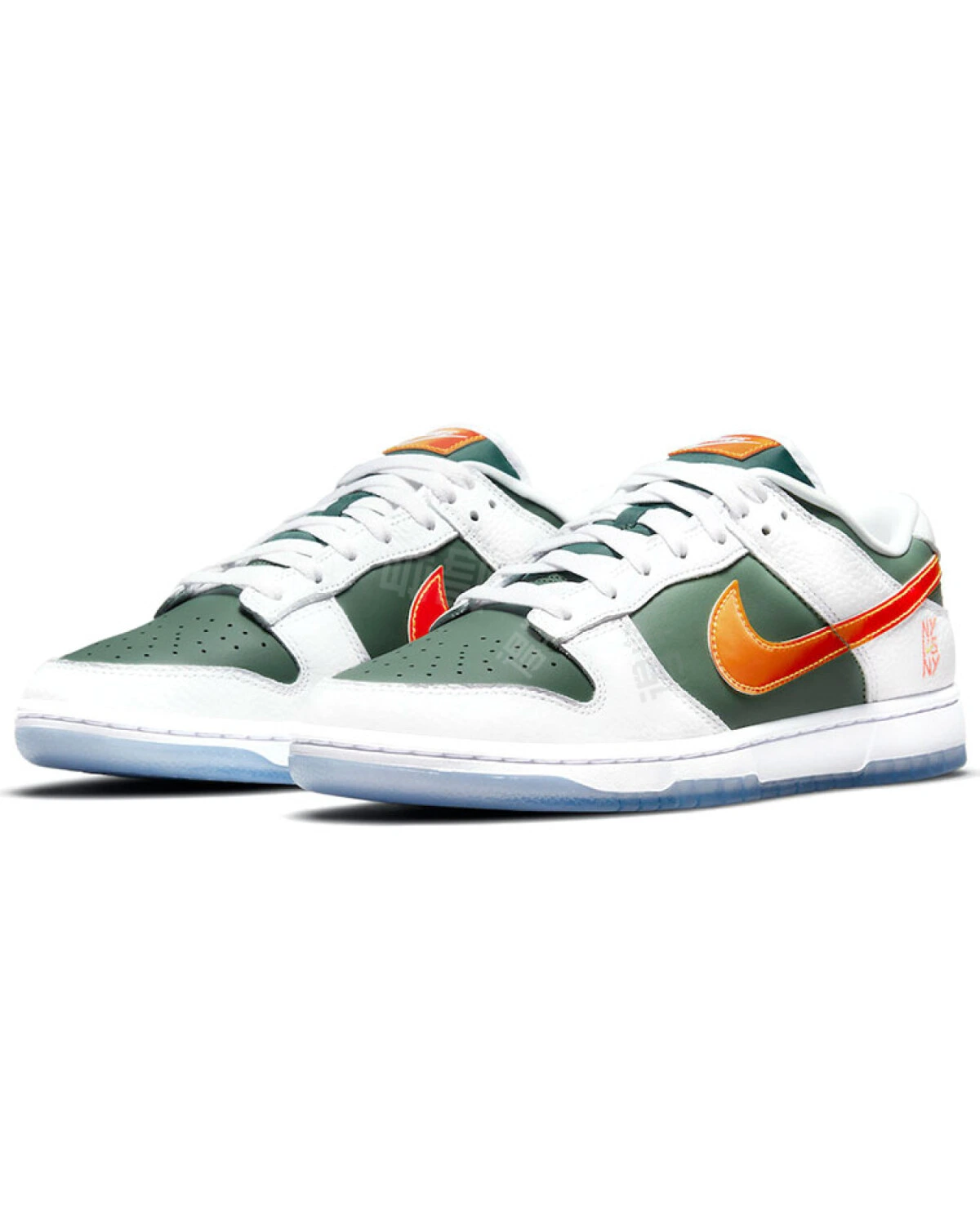 Nike Dunk SE "NY vs NY" unisex кроссовки бело-зелено-оранжевые картинка