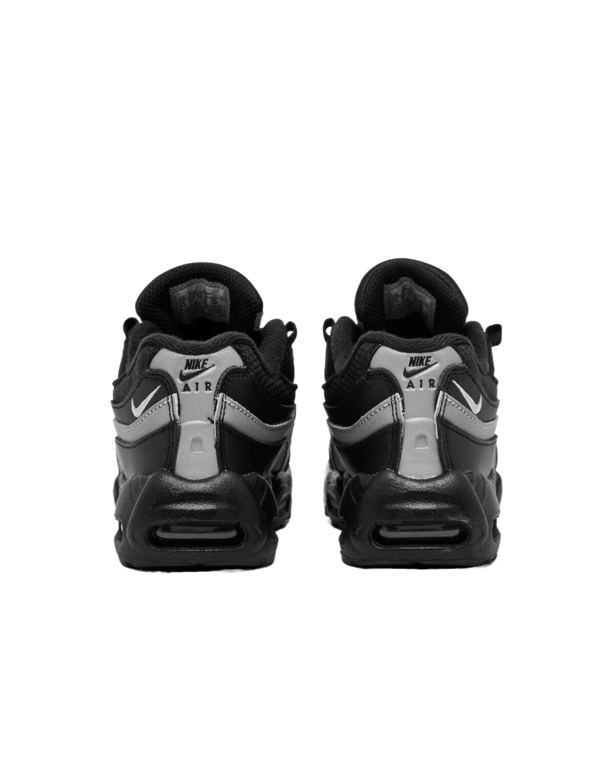 Nike Air Max 95 Recraft детские кроссовки черно-серебряные из ткани картинка