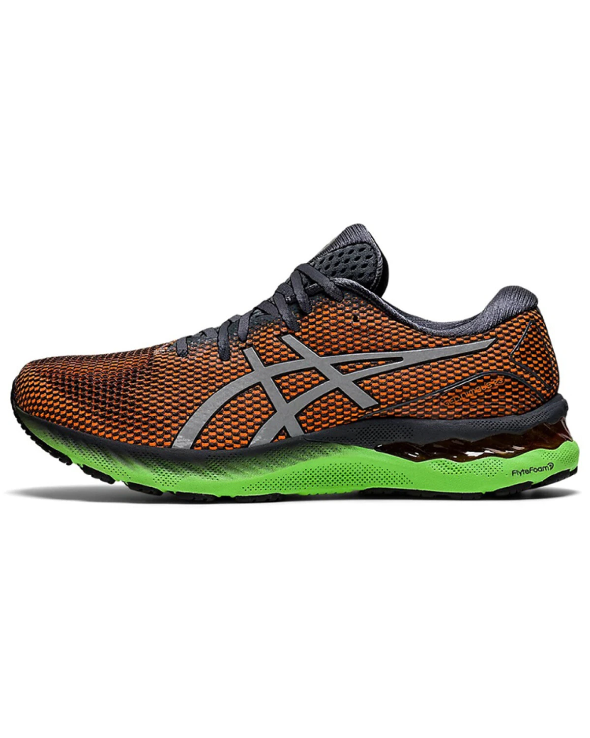 Asics GEL-Nimbus 23 мужские кроссовки для бега серо-оранжевые картинка
