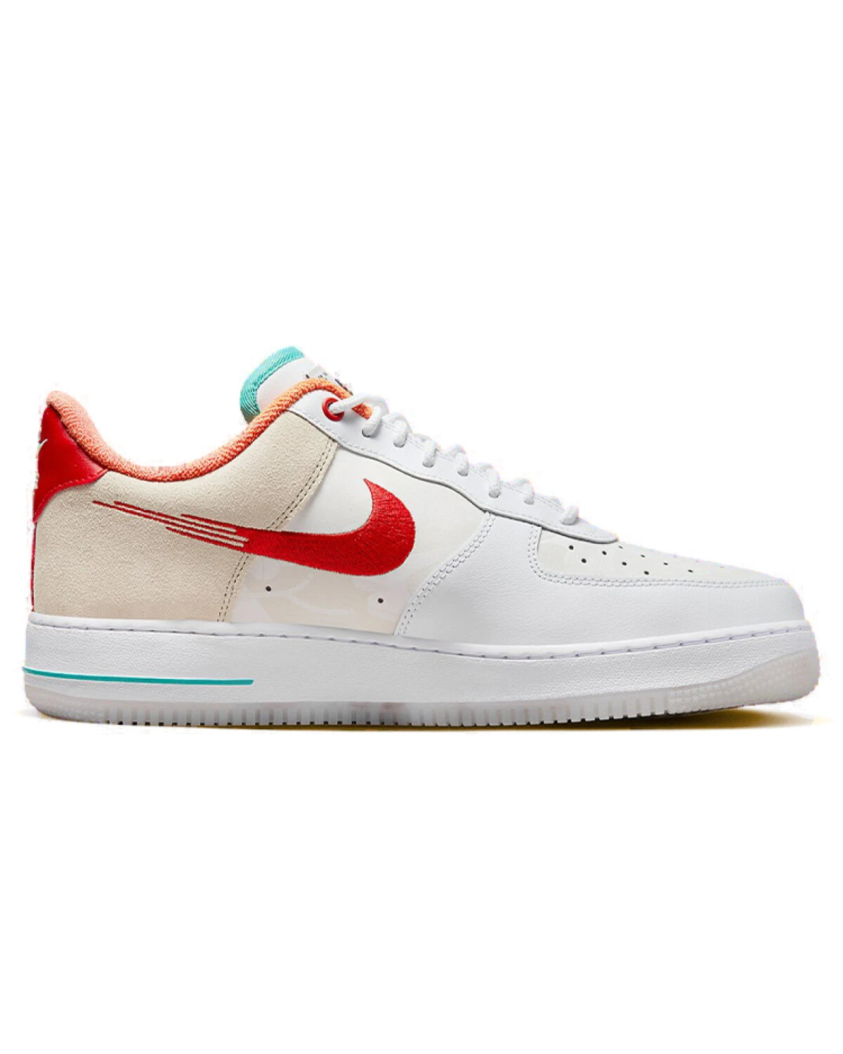 Nike Air Force 1 унисекс кроссовки белые кожаные картинка