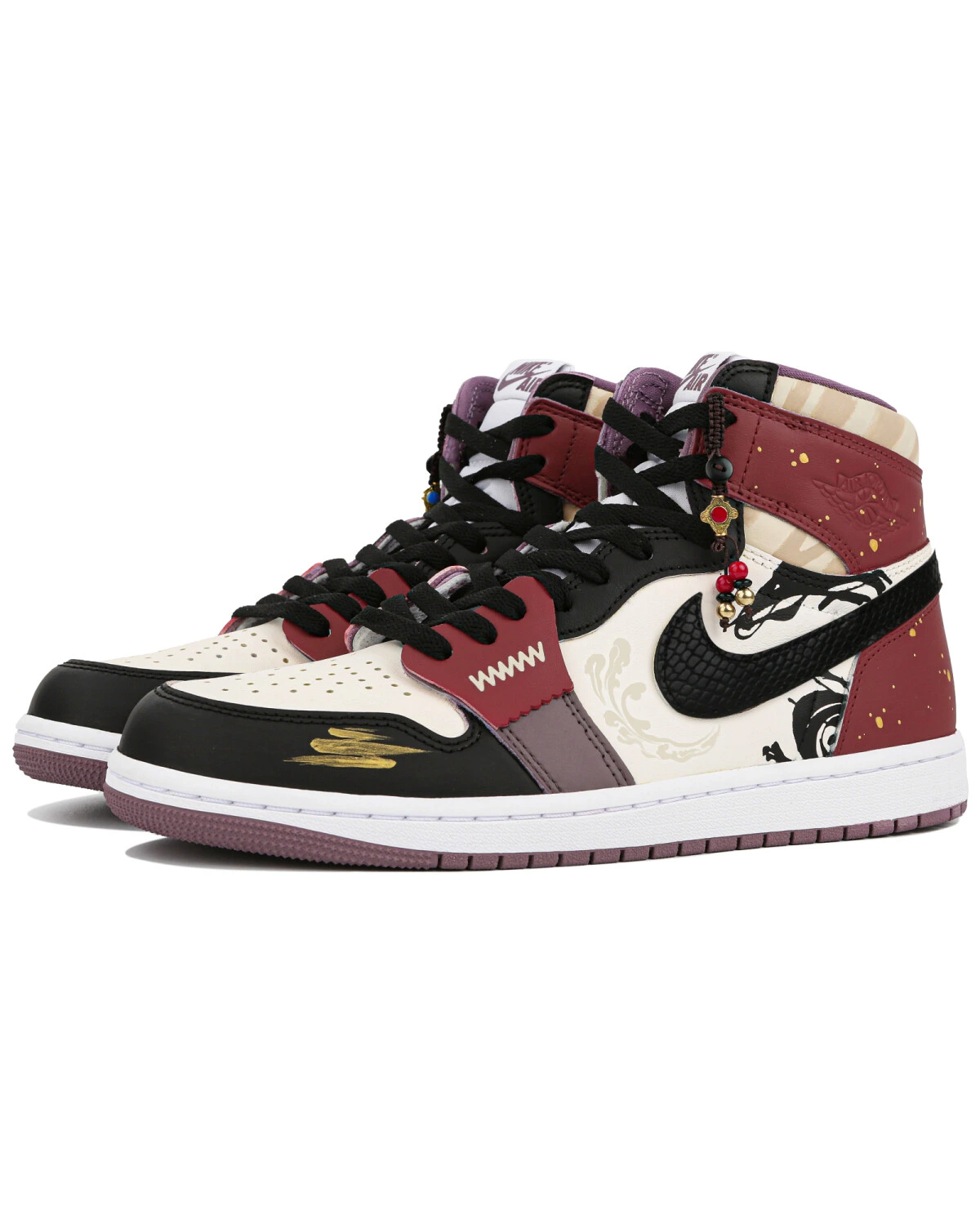 Jordan Air Jordan 1 High OG мужские спортивные кроссовки высокие чёрно-красные картинка