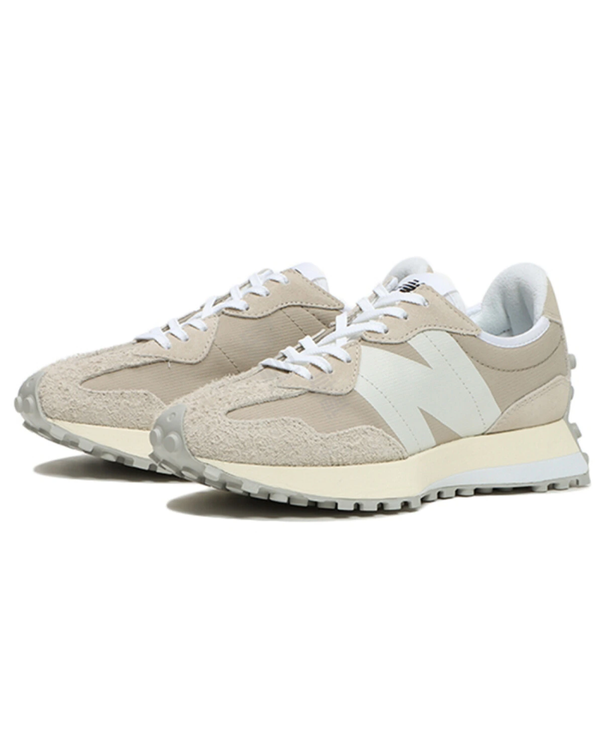New Balance NB 327 женские кроссовки бежевые с текстильным верхом картинка