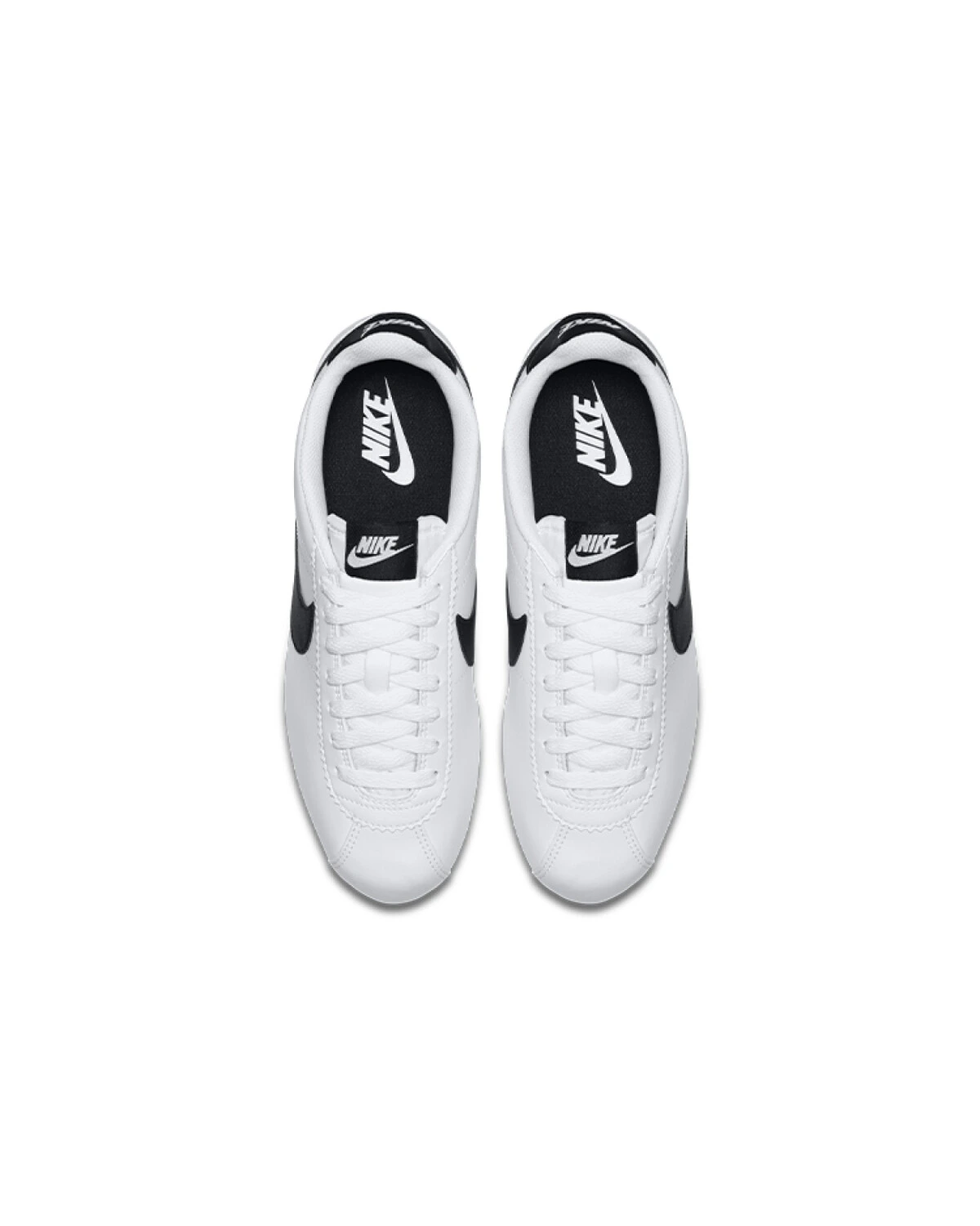 Nike Cortez женские кроссовки бело-чёрные из синтетики картинка