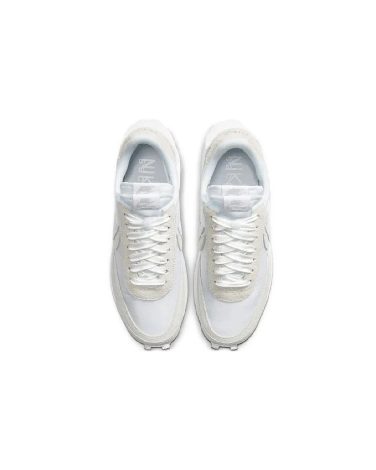 Nike LDWaffle унисекс кроссовки белые из замши и кожи картинка