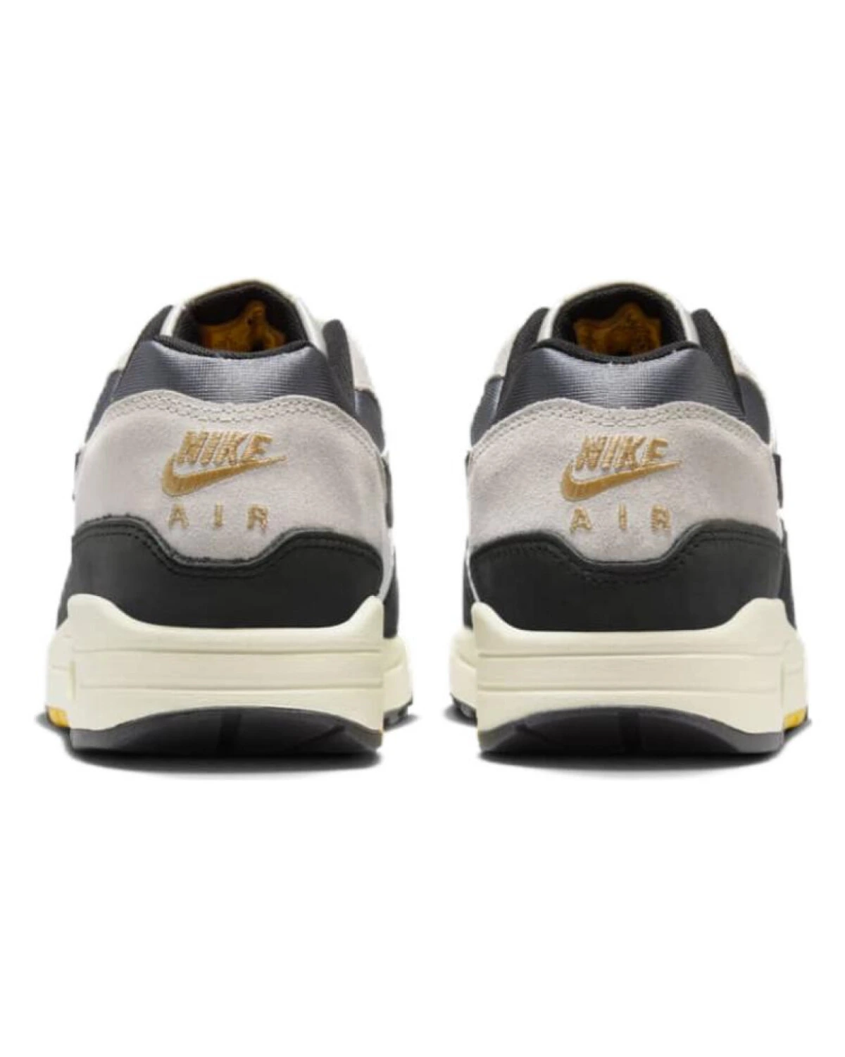 Nike Air Max 1 унисекс кроссовки повседневные бело-черные картинка
