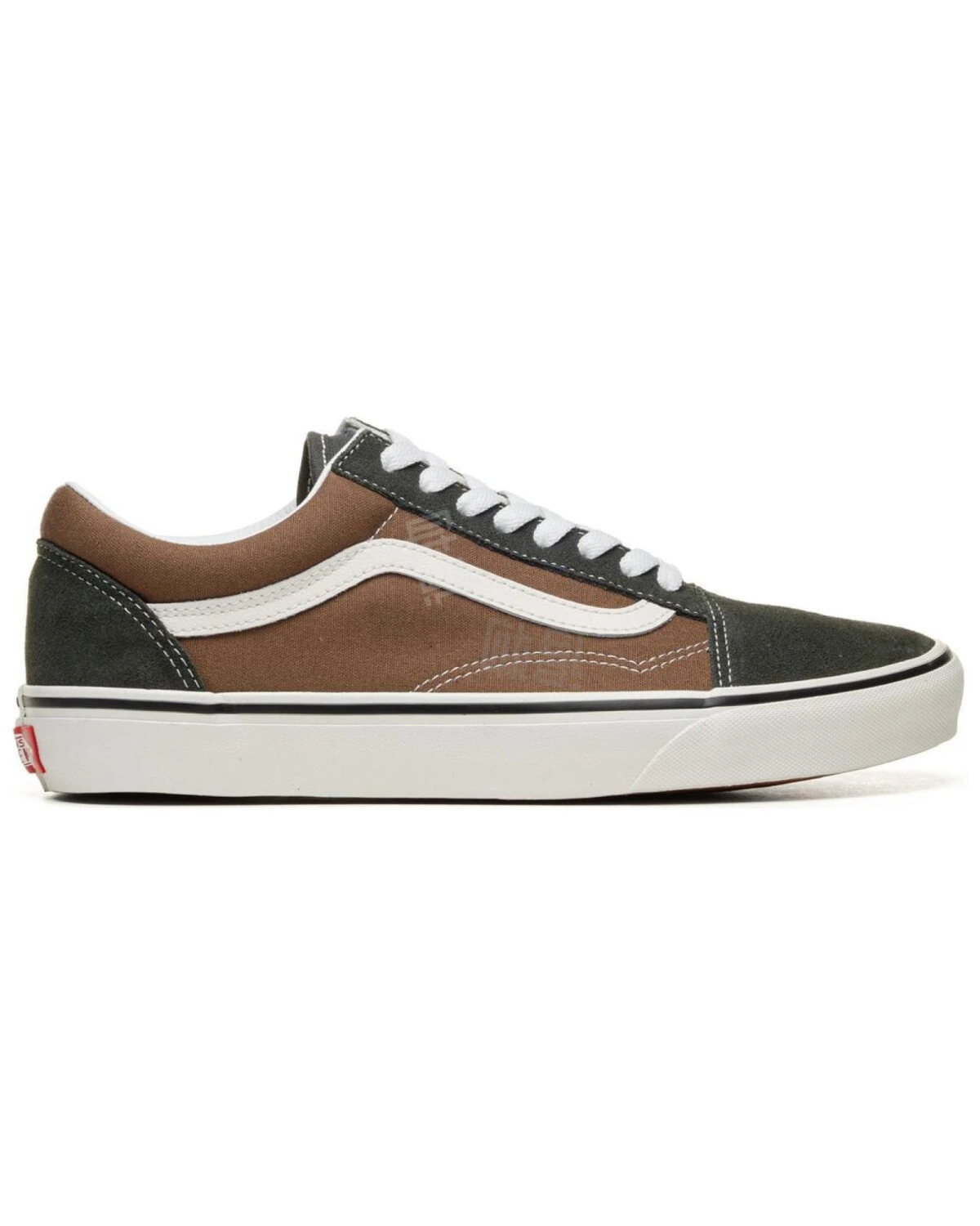 Vans Old Skool мужские кеды коричнево-черные на шнуровке картинка