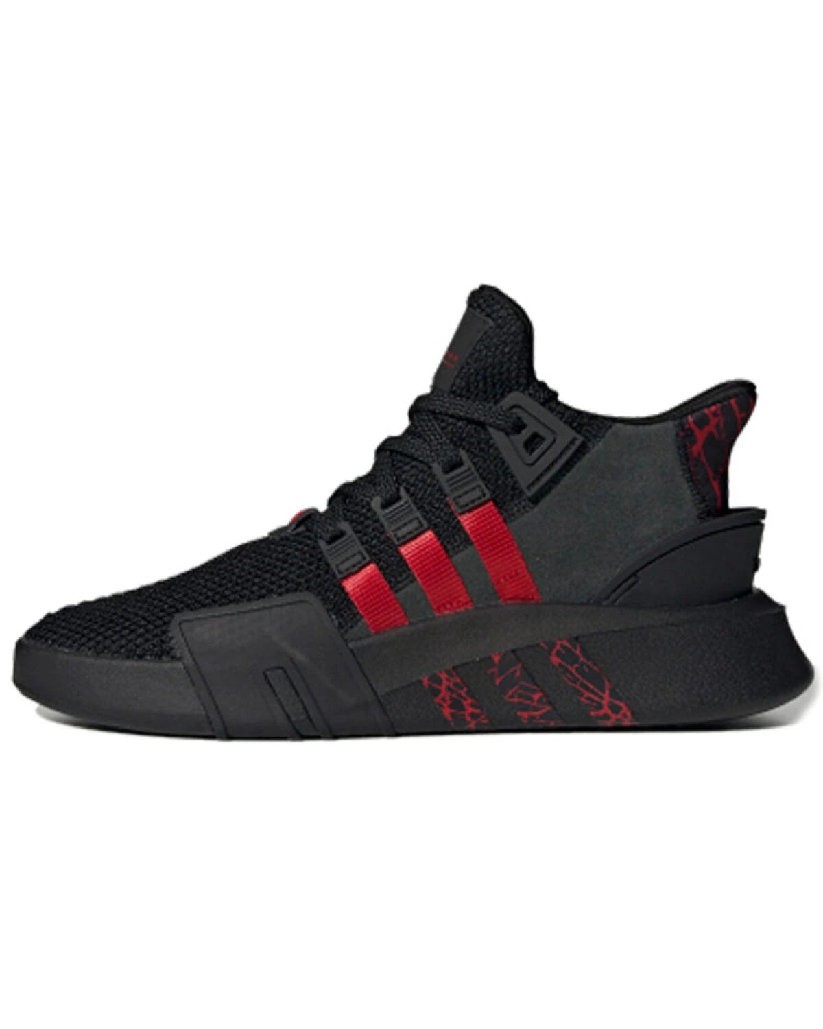 Adidas Originals EQT Support ADV унисекс кроссовки черно-красные с амортизацией картинка