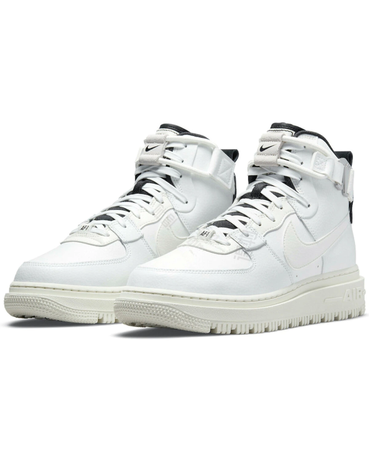 Nike Air Force 1 Utility 2.0 женские кроссовки высокие бело-черные картинка