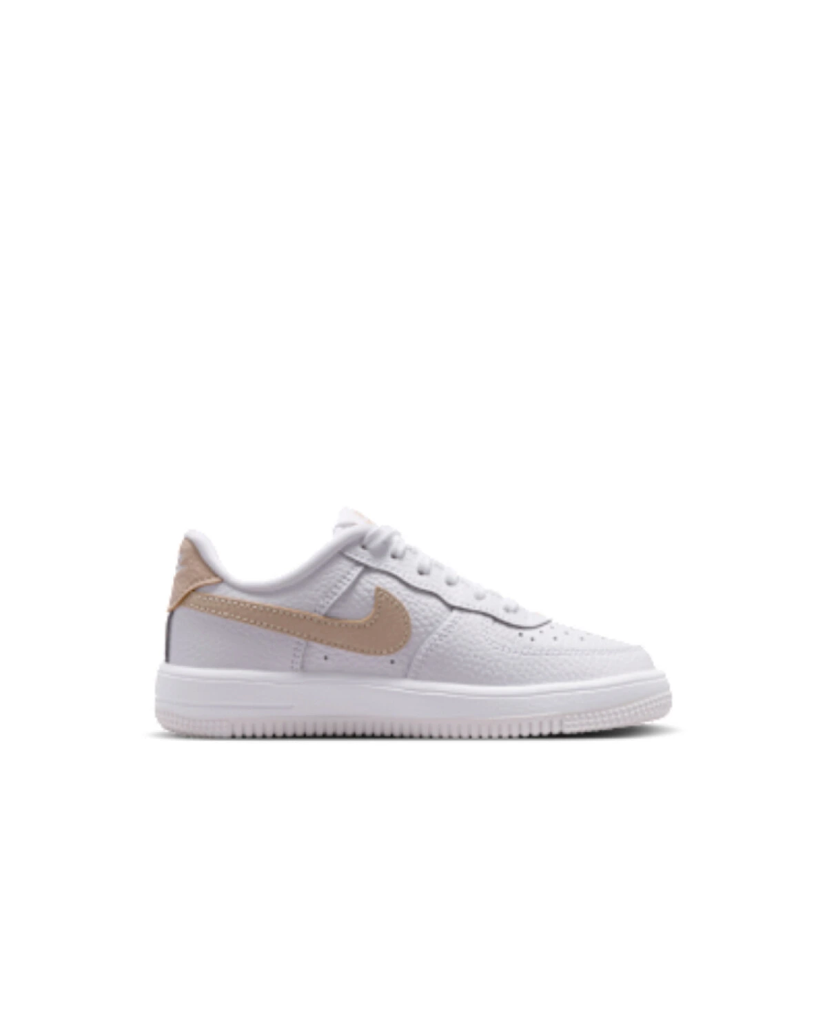 Nike Force 1 детские кроссовки белые кожаные повседневные картинка