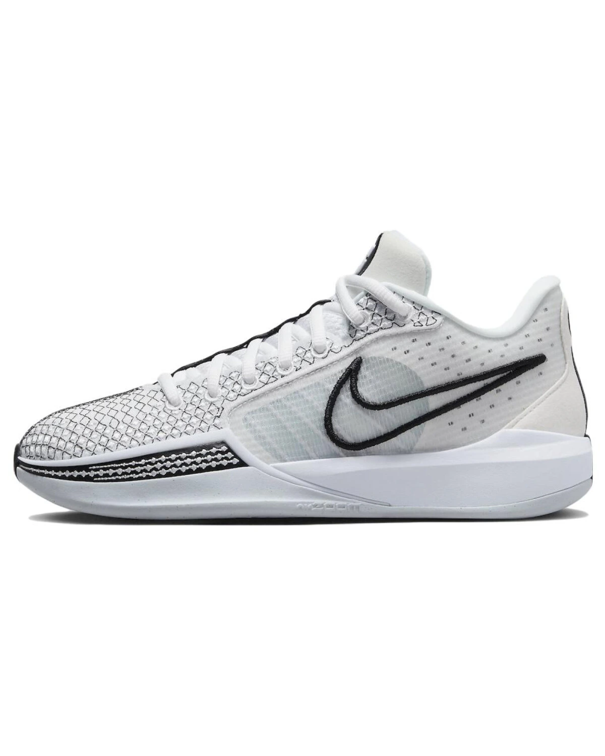 Nike Sabrina 1 унисекс кроссовки бело-черные с шнуровкой и амортизацией картинка