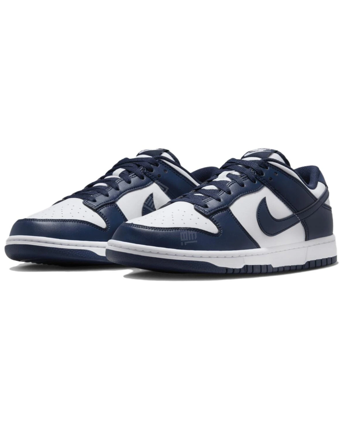 Nike Dunk Low Retro унисекс кроссовки белые синие антипробуксовочные картинка