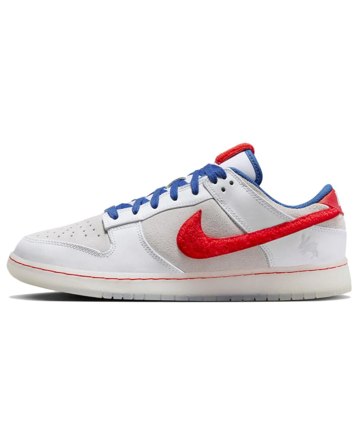 Nike Dunk унисекс кроссовки для скейтбординга белые с красным и синим акцентами картинка