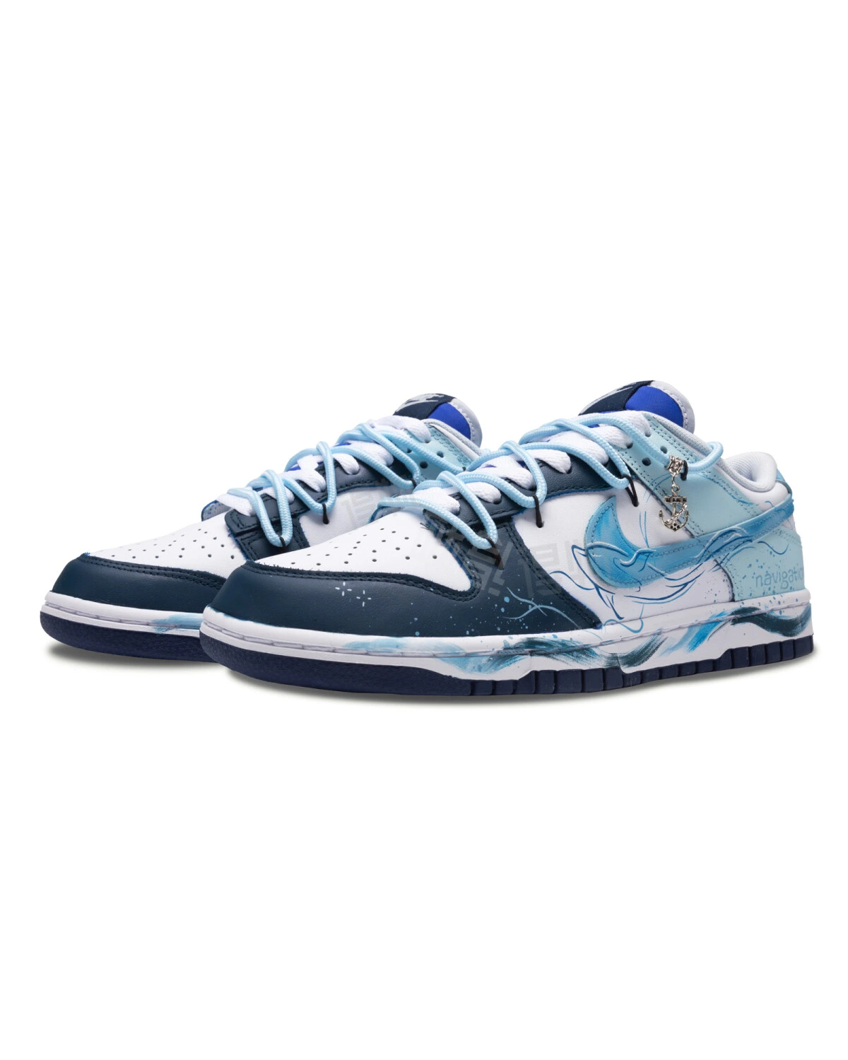 Nike Dunk Rottweiler Dolphin мужские кроссовки бело-синие картинка