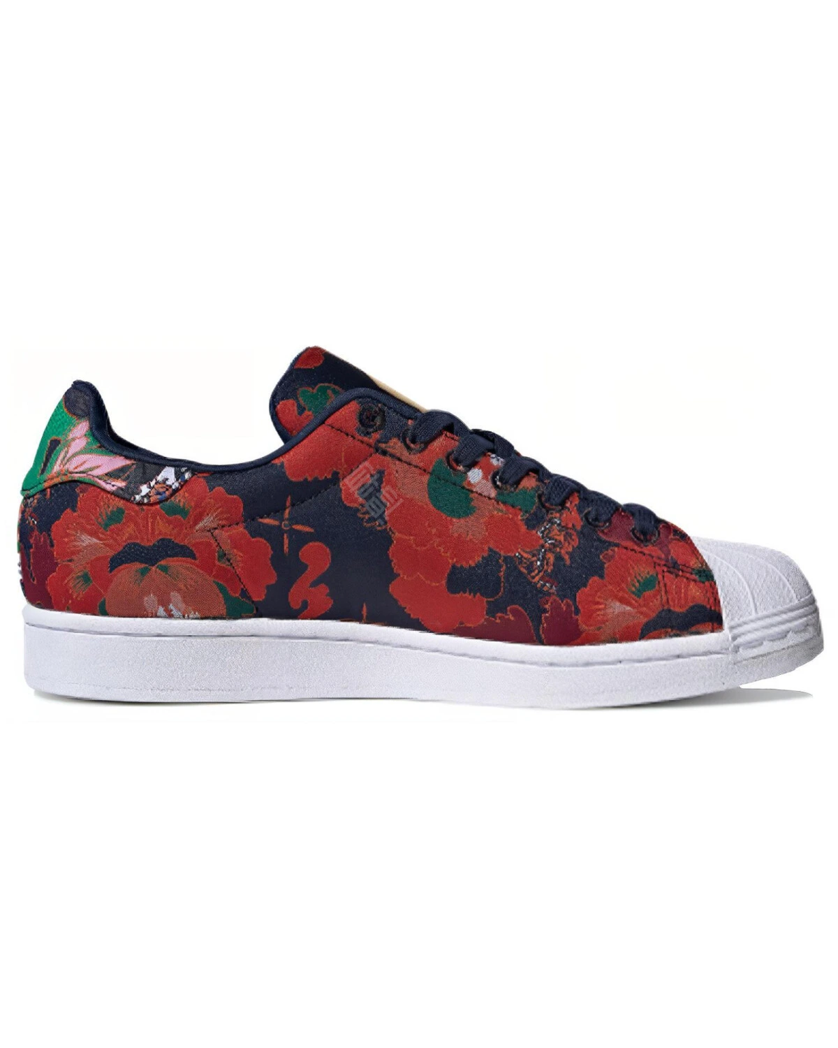 Adidas Originals Superstar unisex кеды кожаные черно-зеленые картинка