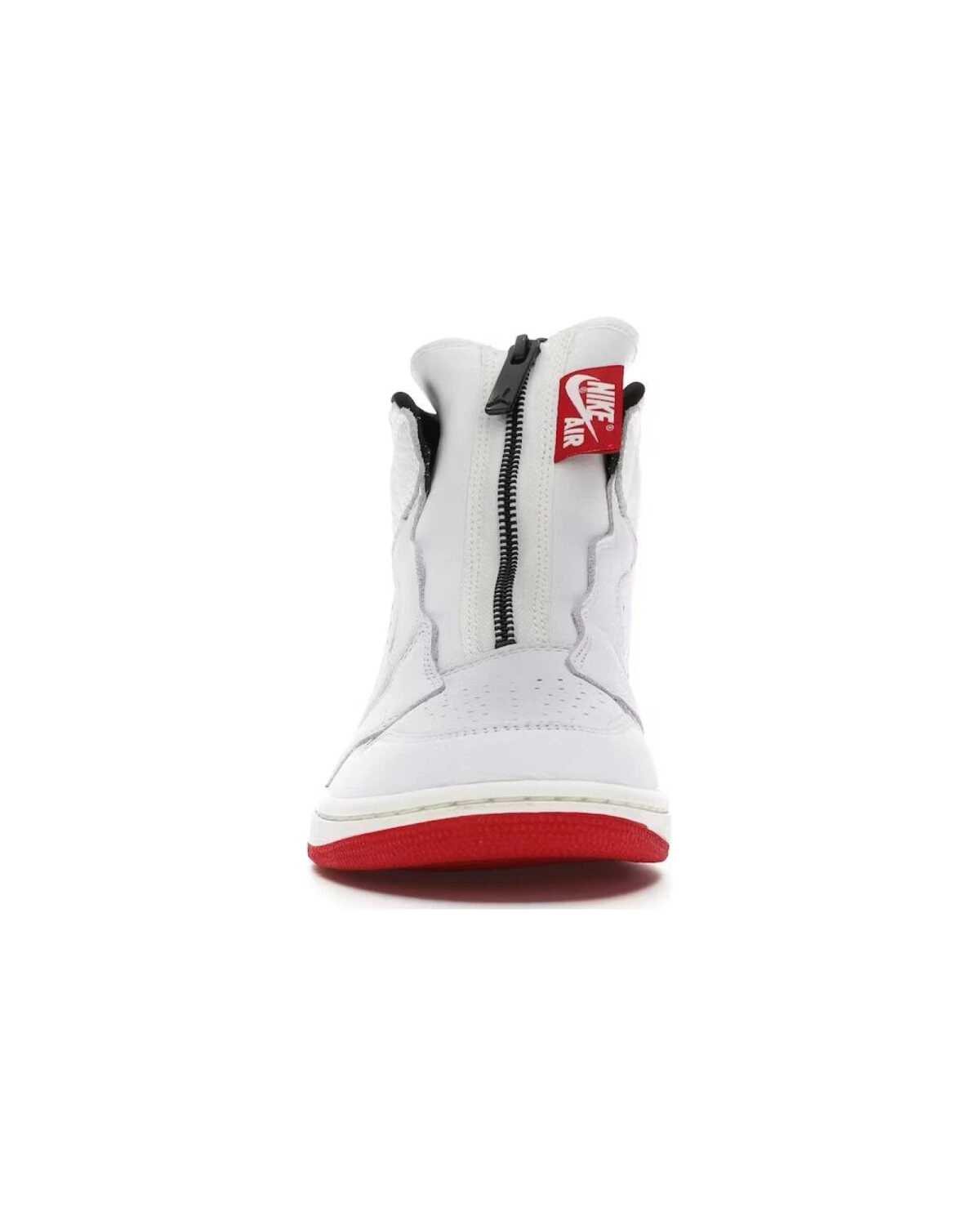 Jordan Air Jordan 1 High Zip мужские высокие кожаные кроссовки бело-красные картинка