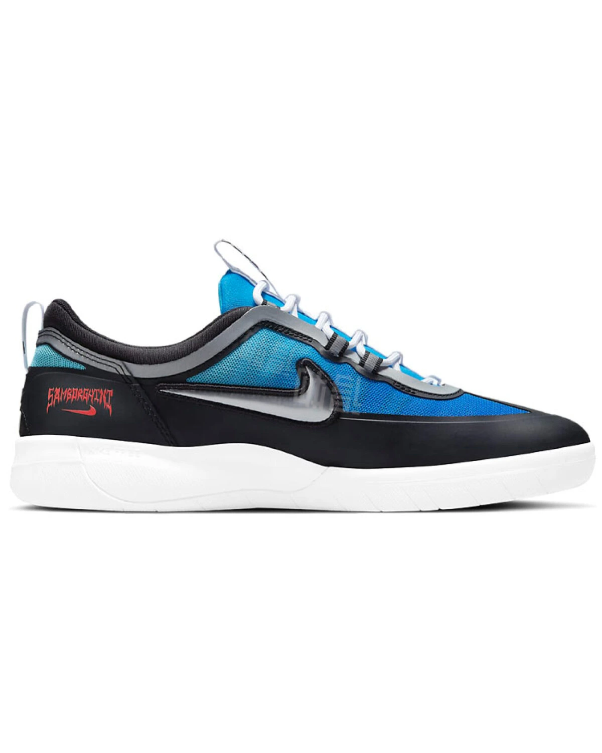 Nike Nyjah Free 2 унисекс кроссовки черно-синие с 3M-рефлективными элементами картинка