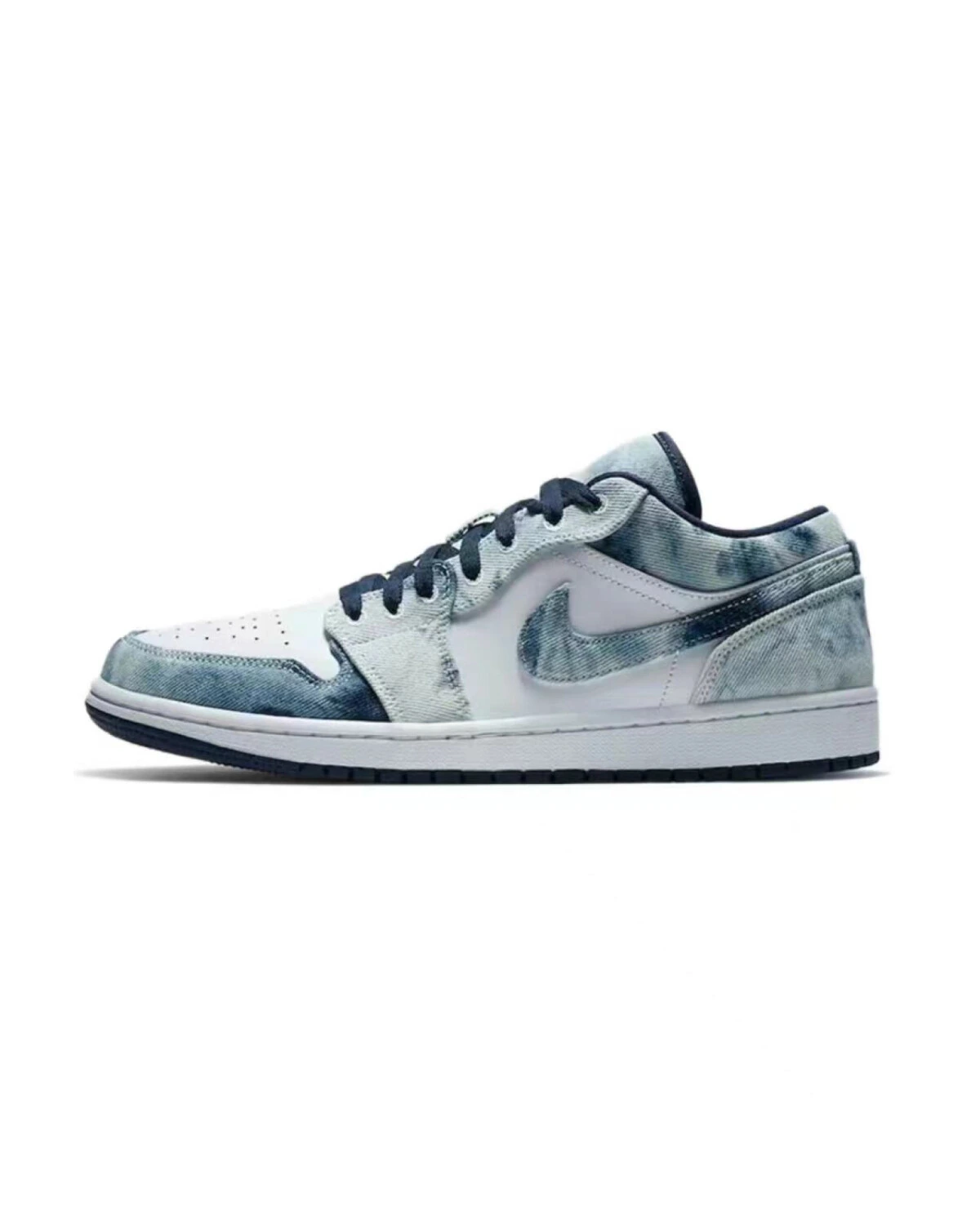 Jordan Air Jordan 1 мужские кроссовки бело-синие ретро с антискользящей подошвой картинка