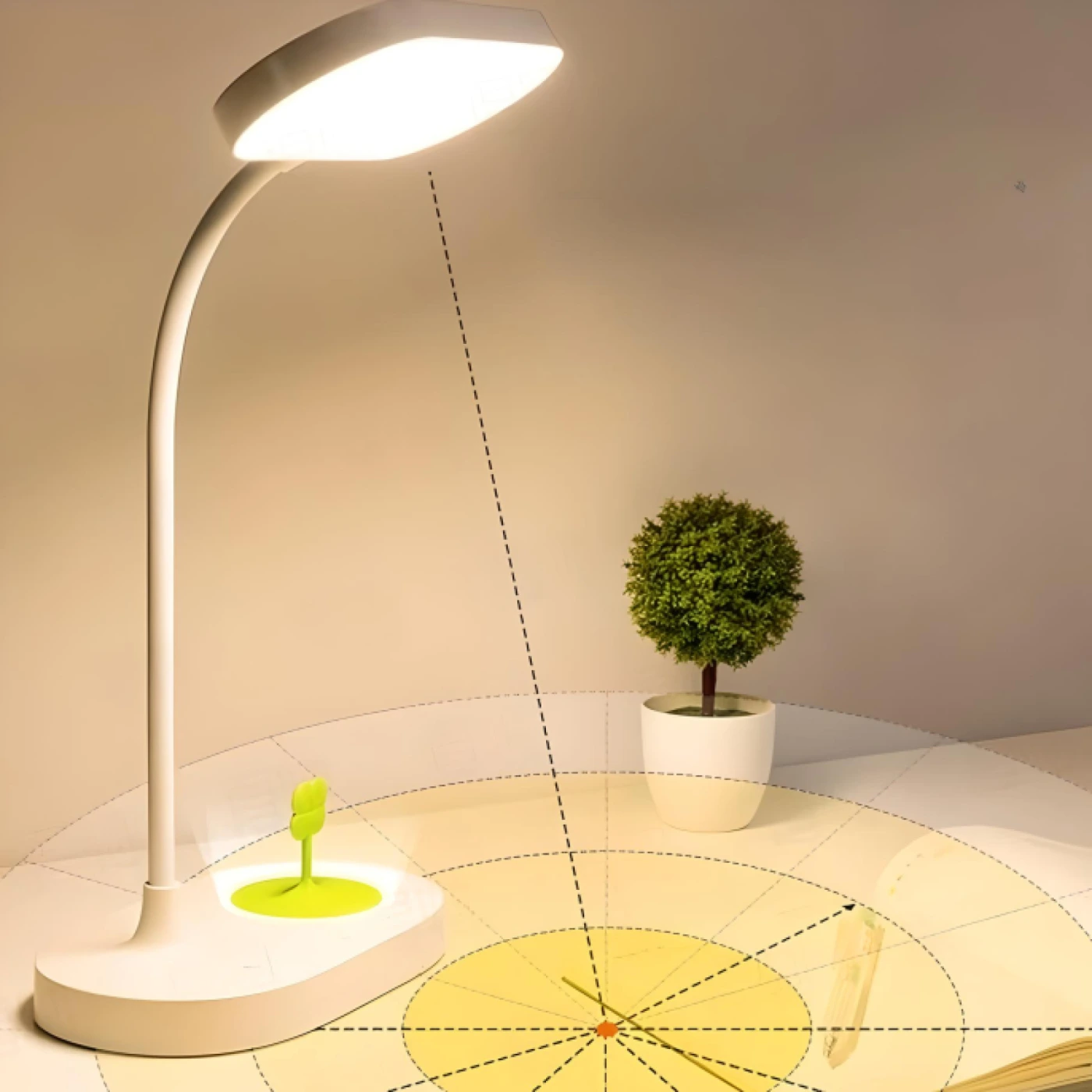 Настольная лампа Midea "Четырехлистный клевер" картинка