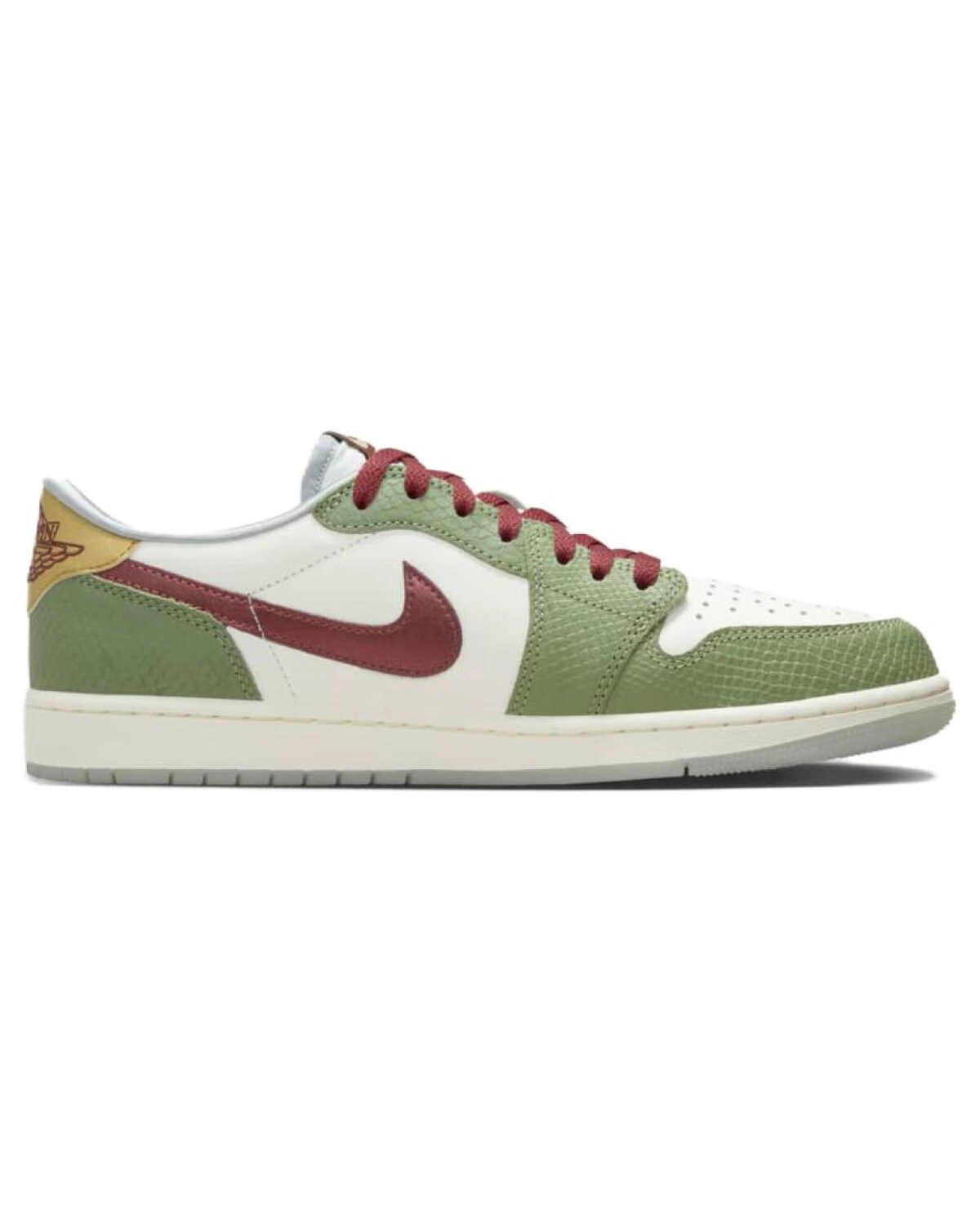 Jordan Air Jordan 1 unisex кроссовки бело-зеленые кожаные картинка