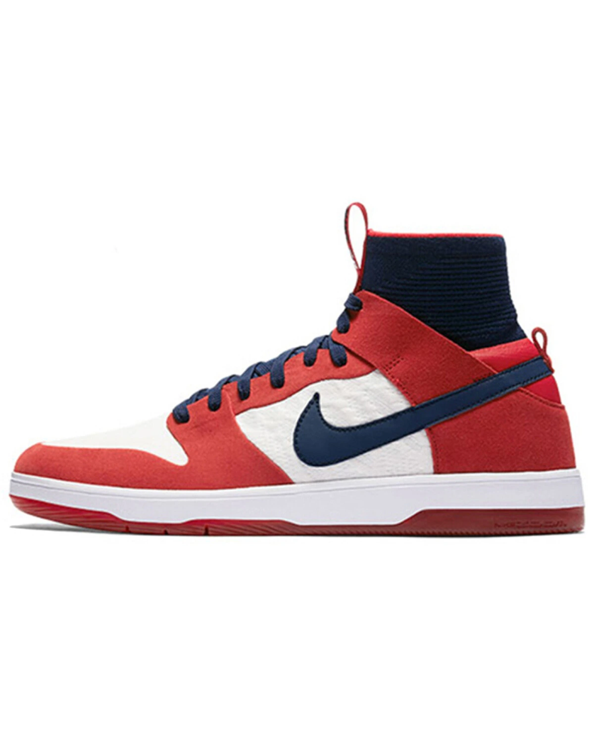 Nike Dunk SB Zoom Elite Unisex высокие кроссовки бело-красные с шнуровкой картинка