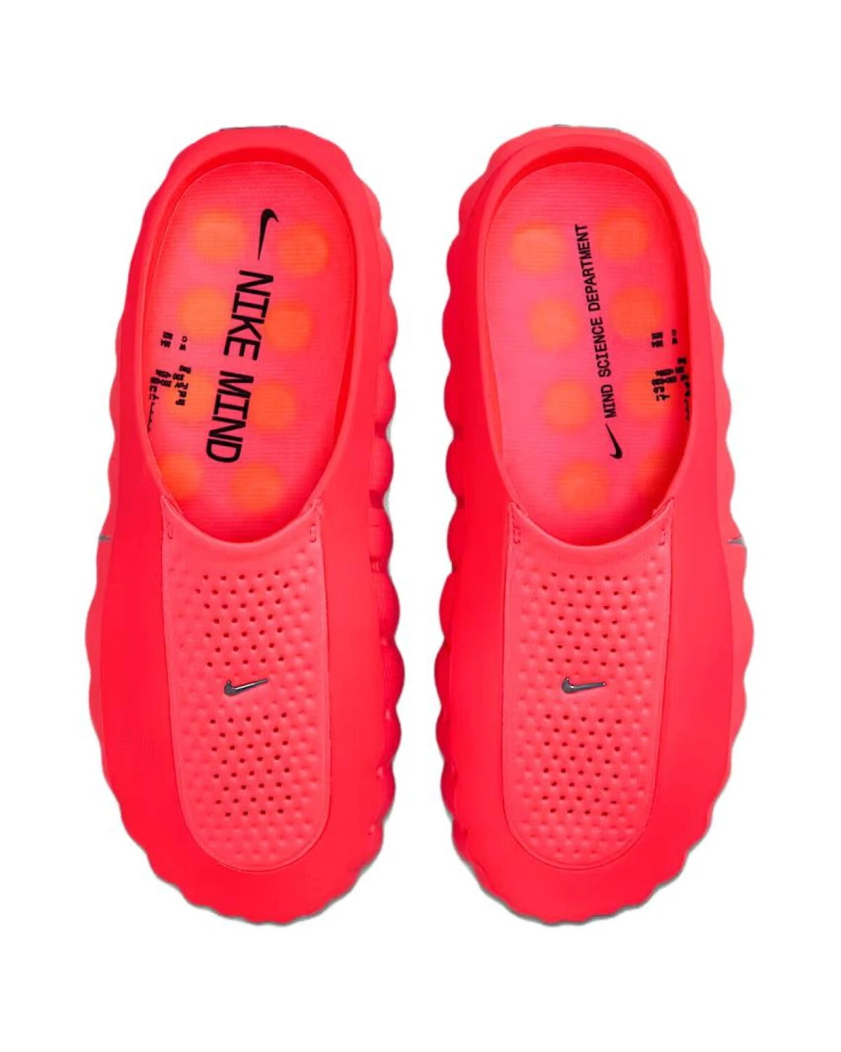 Nike Mind 001 мужские тапочки с толстой подошвой красные картинка