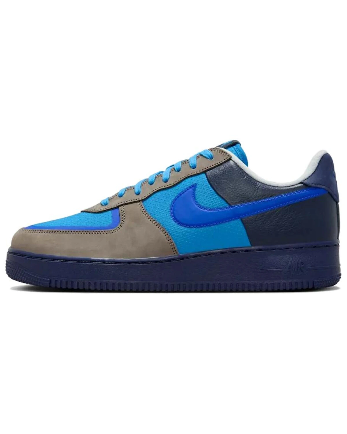 Nike Air Force 1 unisex кроссовки черно-сине-коричневые противоскользящие картинка