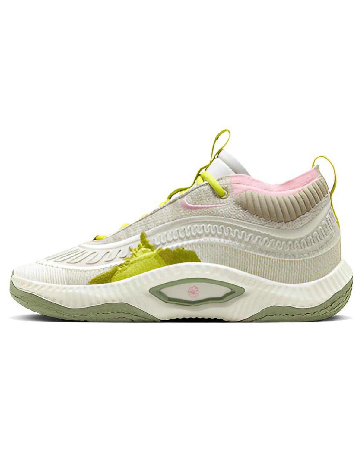 Nike Cosmic Unity 3 унисекс баскетбольные кроссовки бело-зелёные картинка