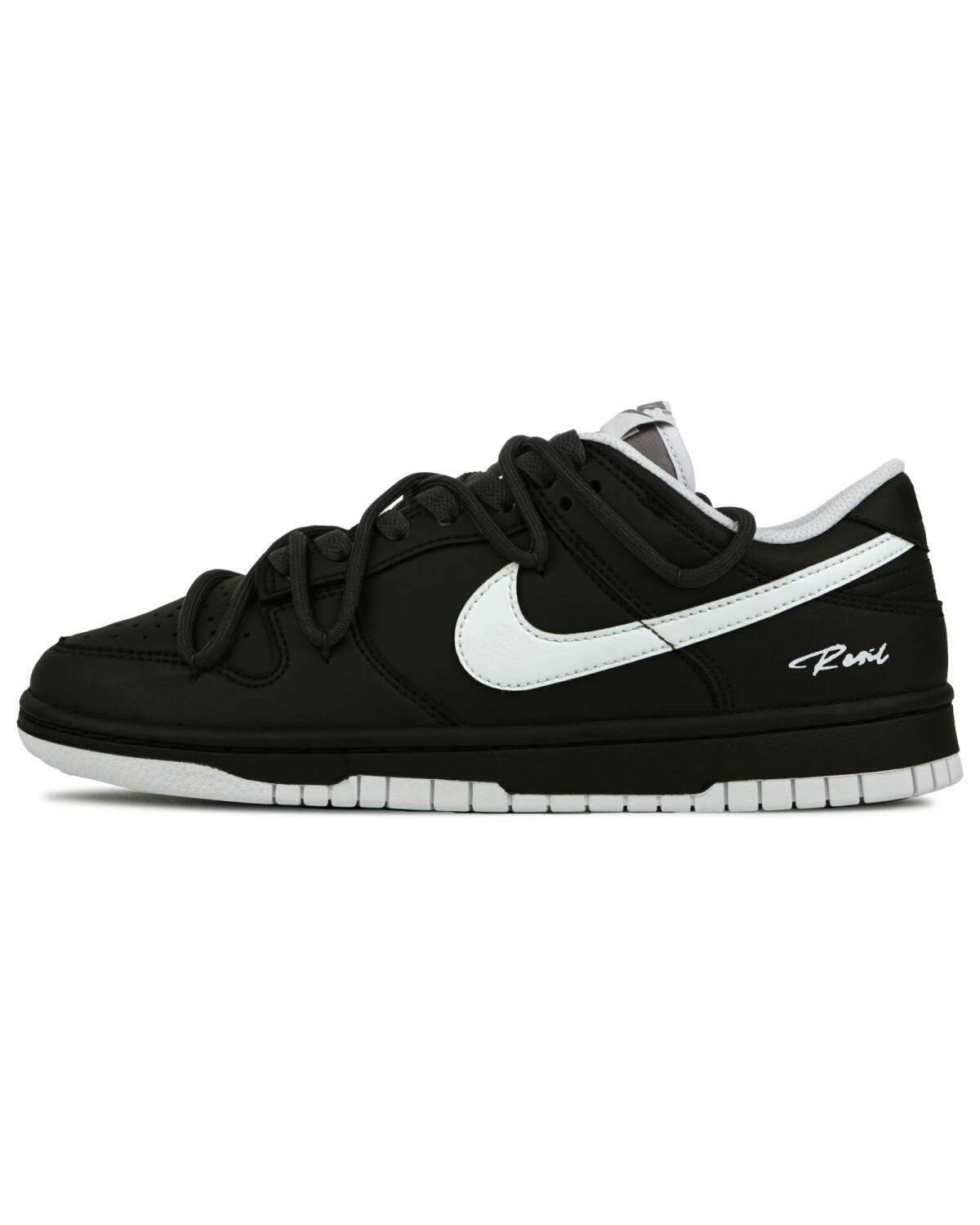 Nike Dunk Low unisex кроссовки черные износостойкие картинка
