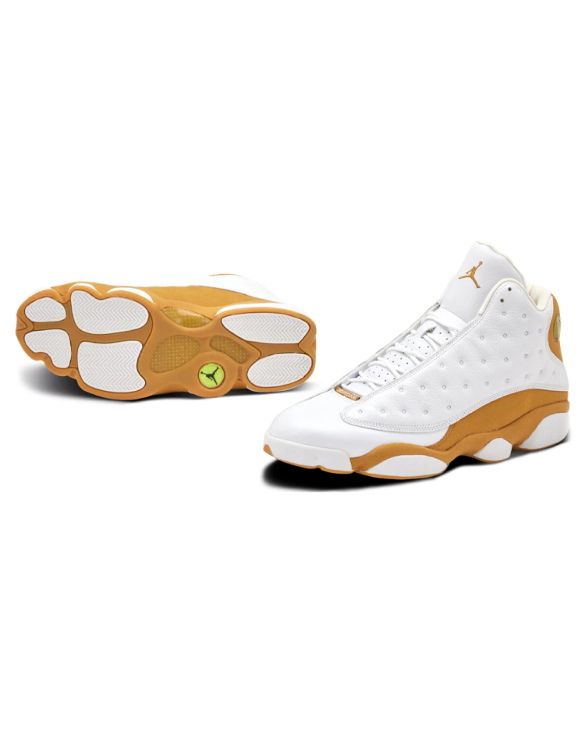 Jordan Air Jordan 13 Retro Wheat мужские кроссовки высокие чёрно-жёлтые картинка