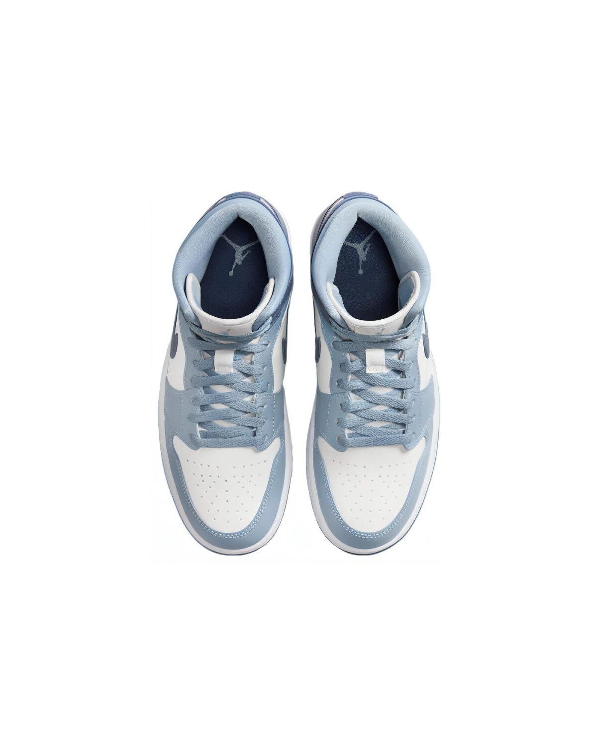 Jordan Air Jordan 1 женские кроссовки белые и синие высокие картинка
