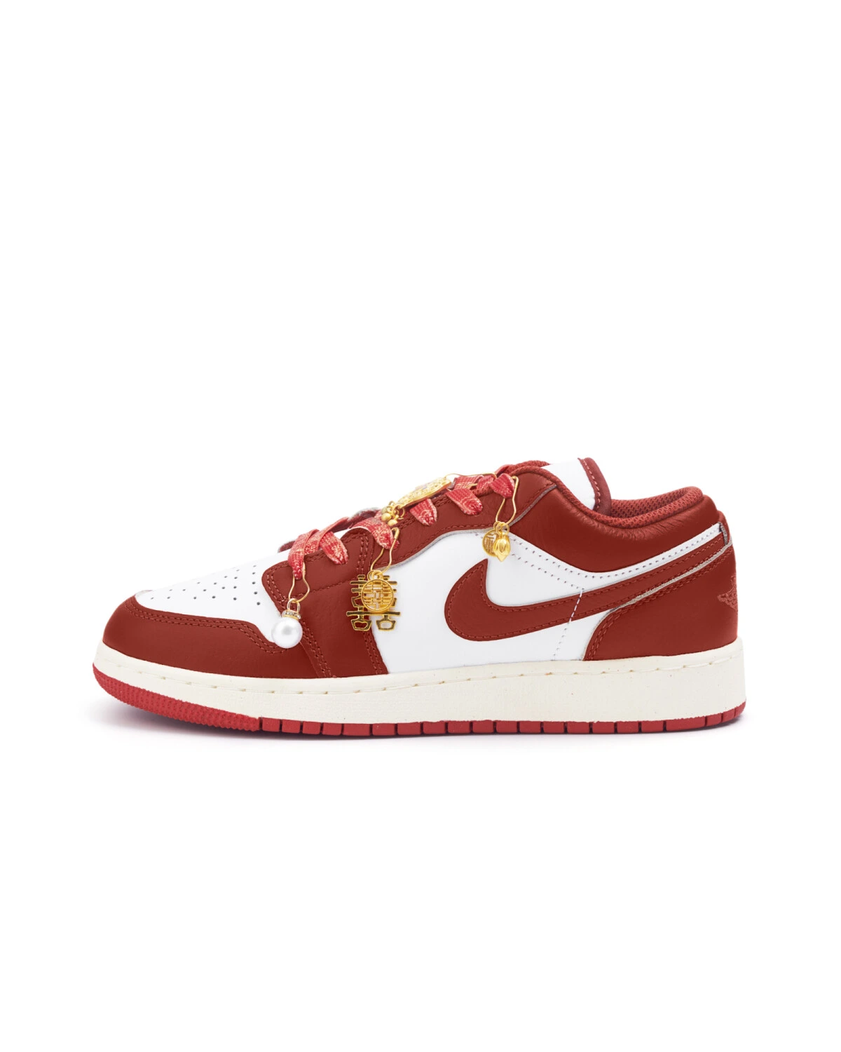 Jordan Air Jordan 1 GS женские кроссовки праздничные красные картинка